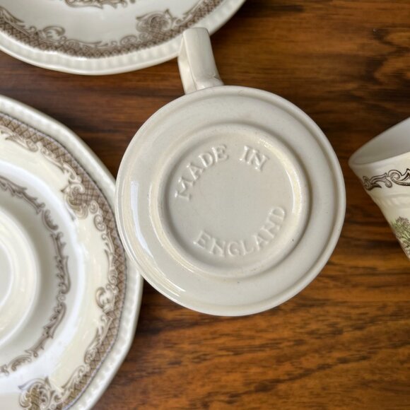 Shakespeare's Sonets Kensington Anne Hathaway 4 Ironstone Pair Cups & Saucers - Picture 11 of 16